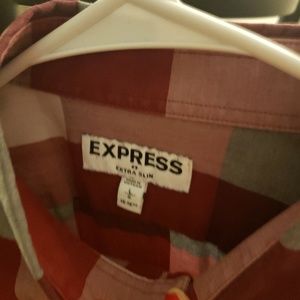 Express Plaid Dress Shirt